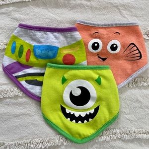 Disney Baby Bandana Bib - Set of 3 - Nemo, Mike and Buzz